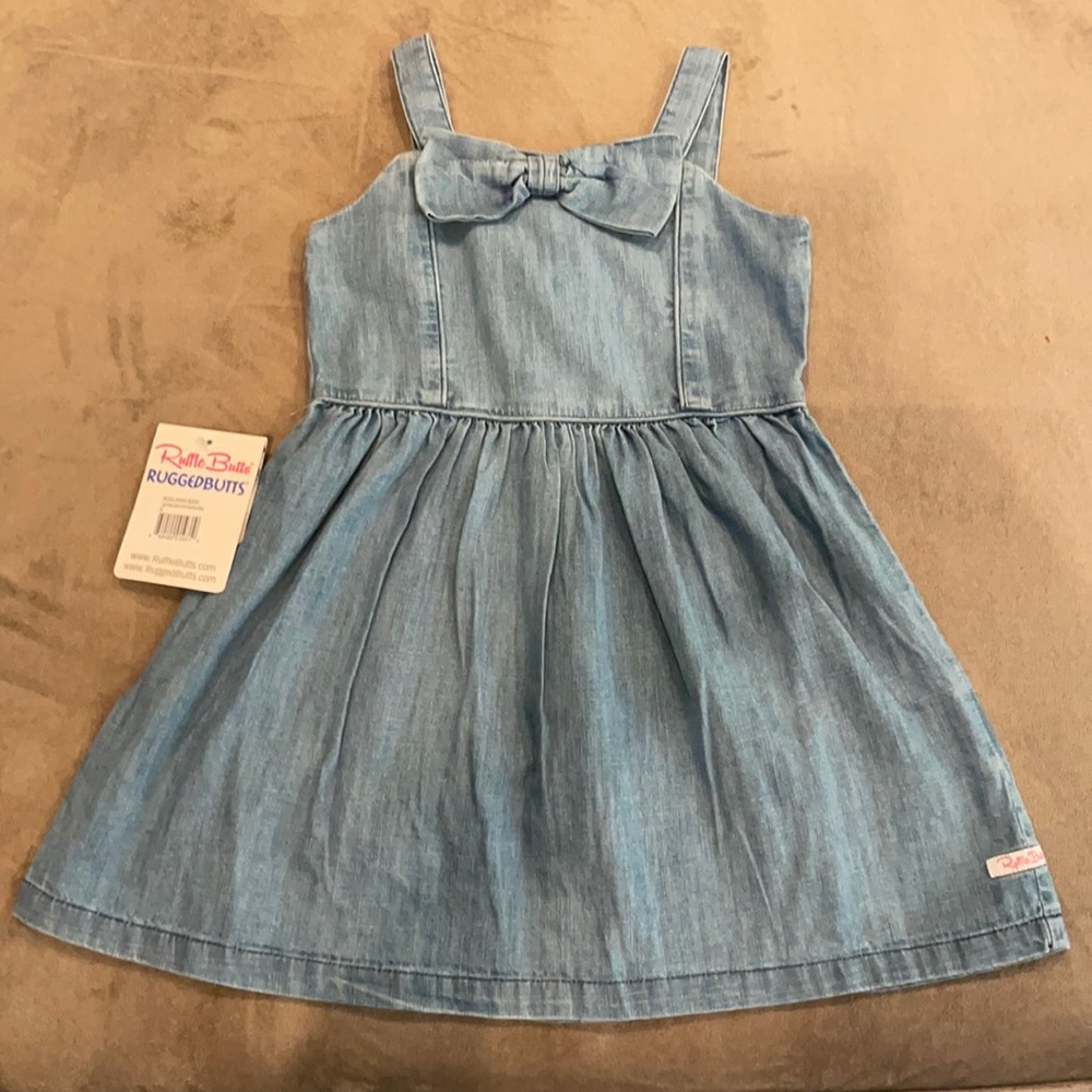 Brand new ruffle butts denim dress